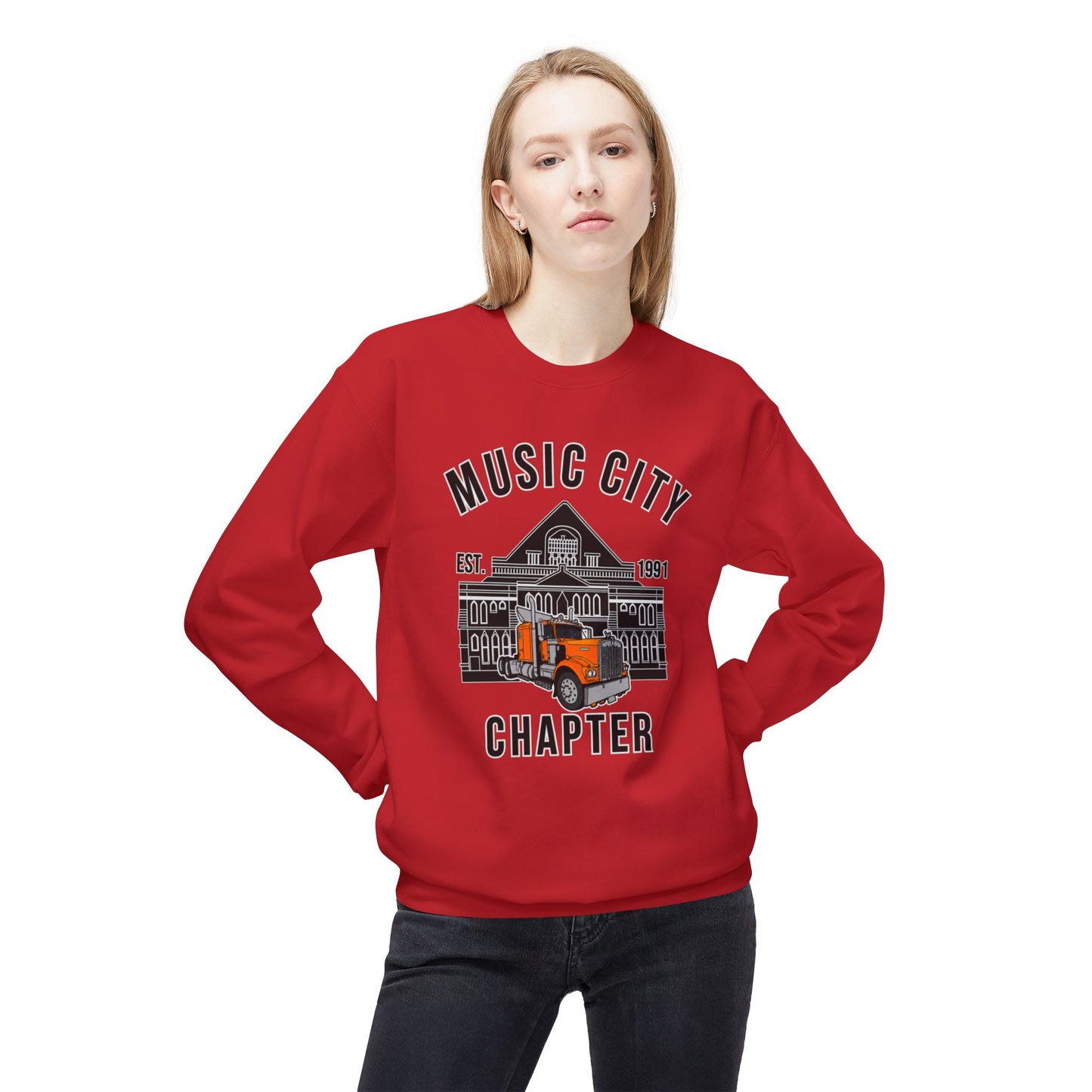 Music City Chapter ATHS — Unisex Midweight Softstyle Fleece Crewneck Sweatshirt