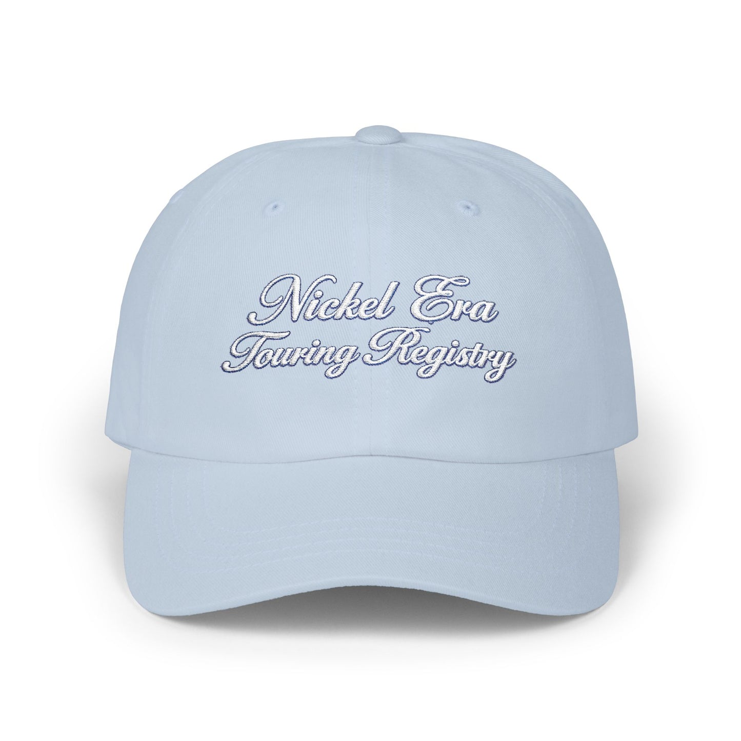 Nickel Era Touring Registry Embroidered Dad Cap — Gold Script