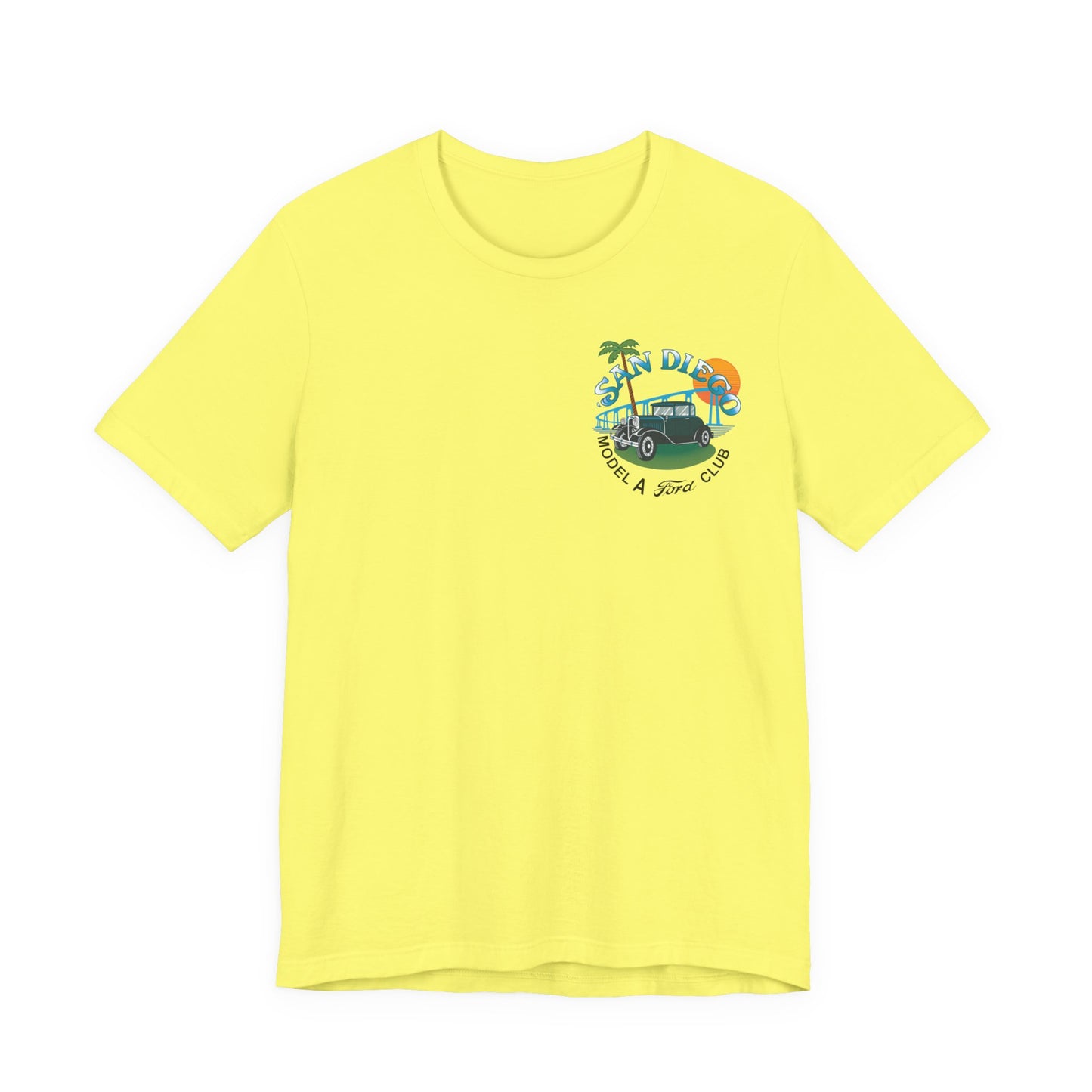 San Diego Model A Ford Club Tee — Vintage Car Sunset Shirt