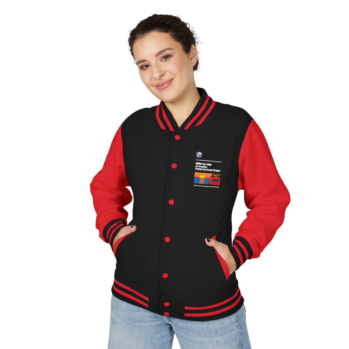 BMW Car Club of America Florida SunCoast Chapter Letterman Jacket - Front and Back Logos
