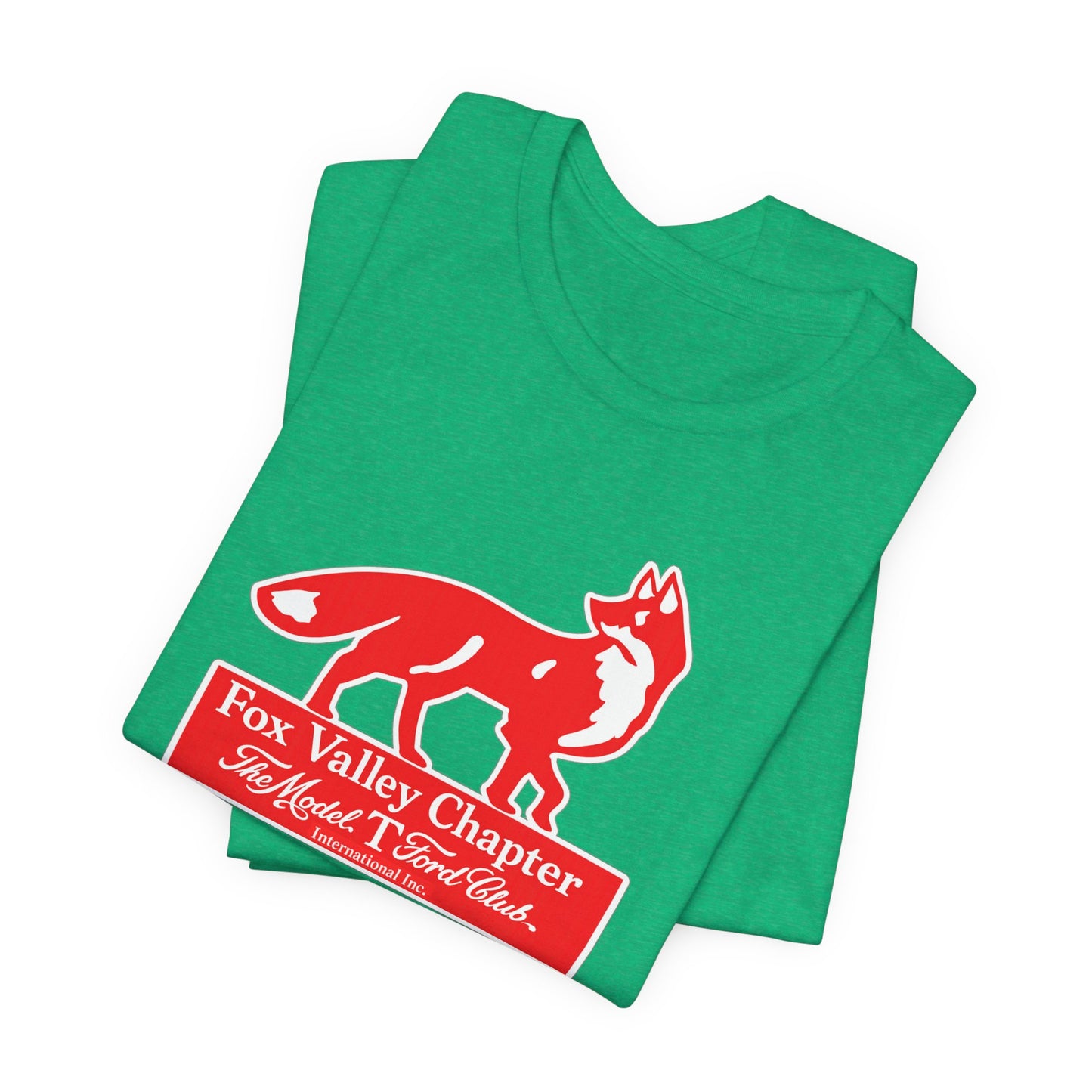 Fox Valley Chapter Model T Ford Club Tee — Red Fox Logo Short Sleeve T-Shirt