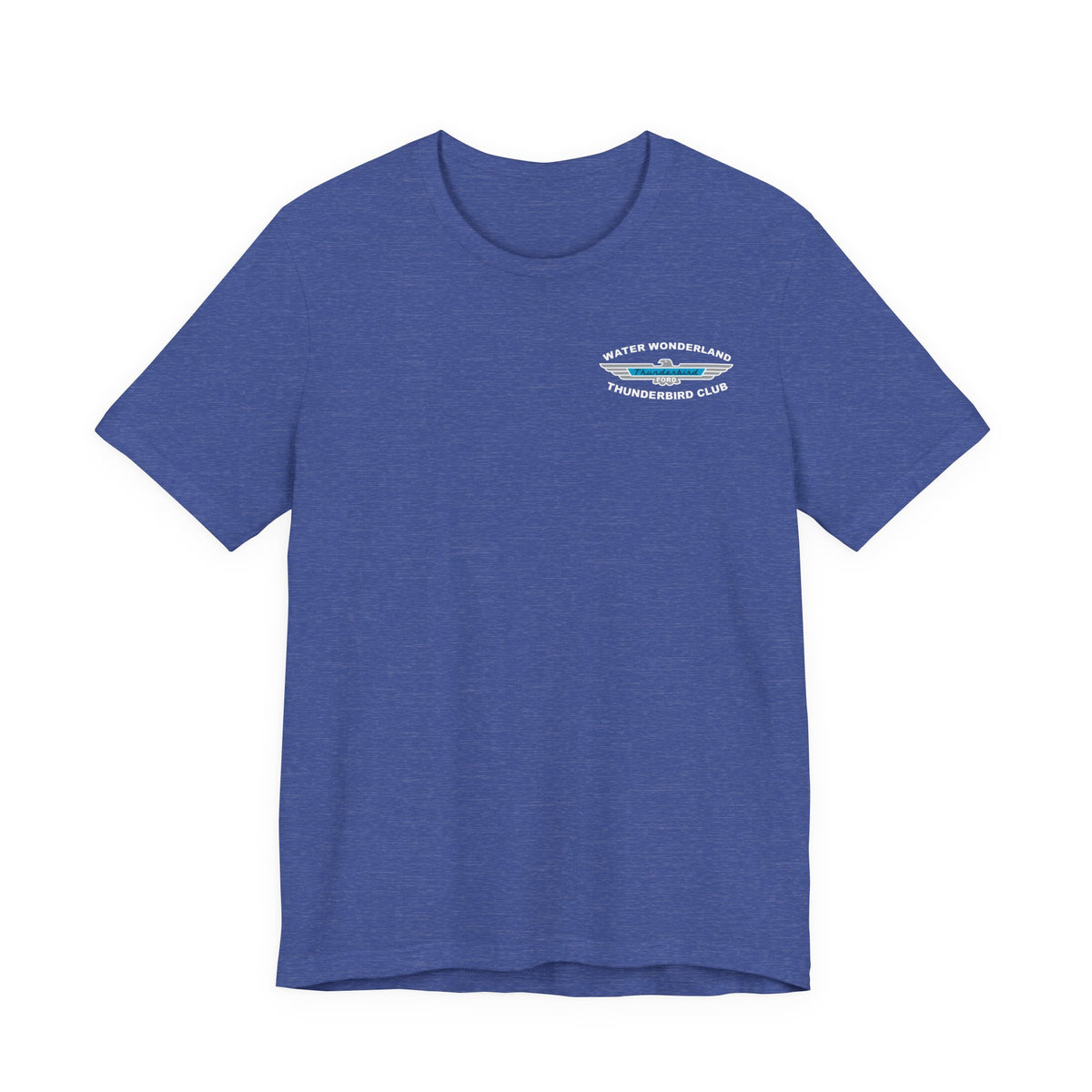 Water Wonderland Thunderbird Club T-Shirt Front and Back Logos – Unisex Soft Short Sleeve Tee