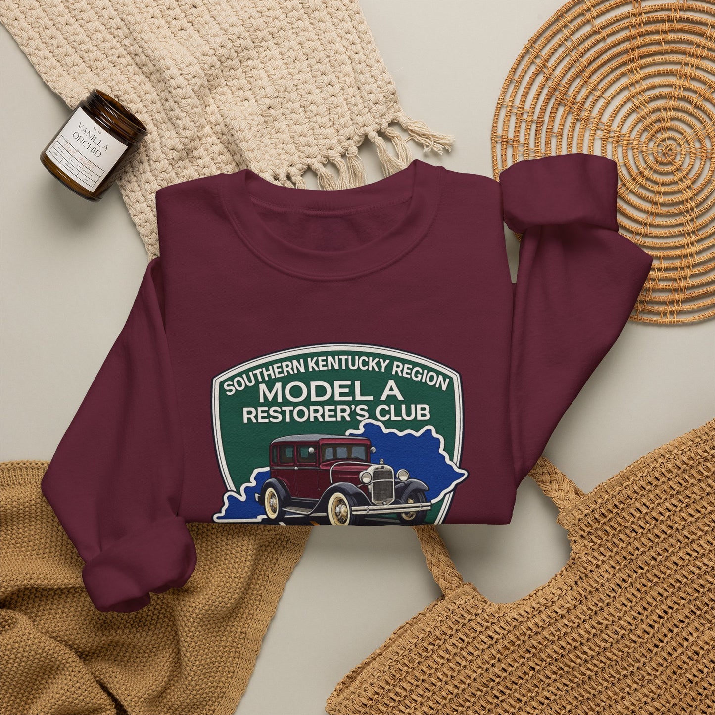 Southern Kentucky Region Model A Restorer's Club Crewneck Sweatshirt — Unisex Heavy Blend™ Gildan Crewneck Sweatshirt