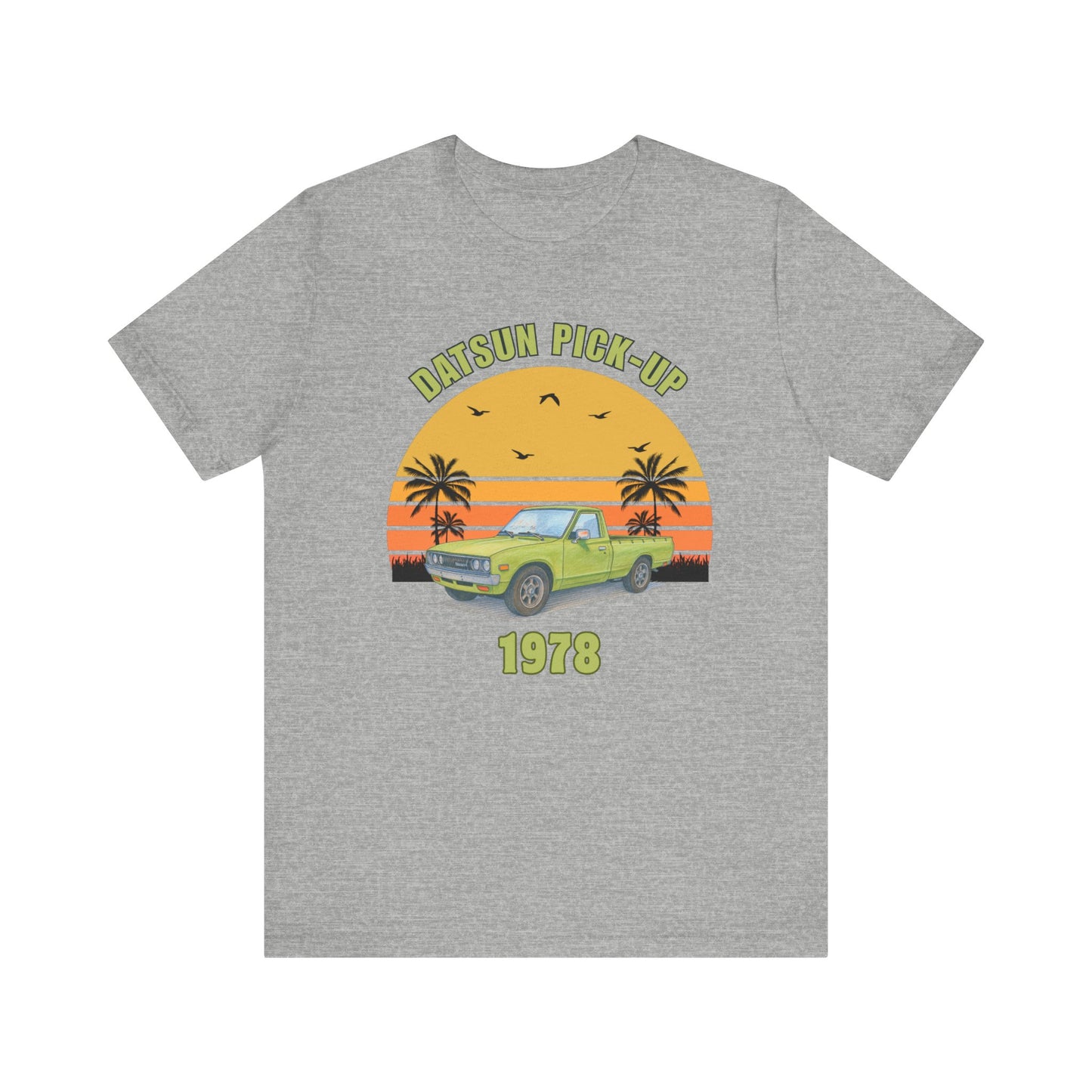 1978 Datsun Pickup Tee — Retro Sunset Palm Beach Truck Shirt
