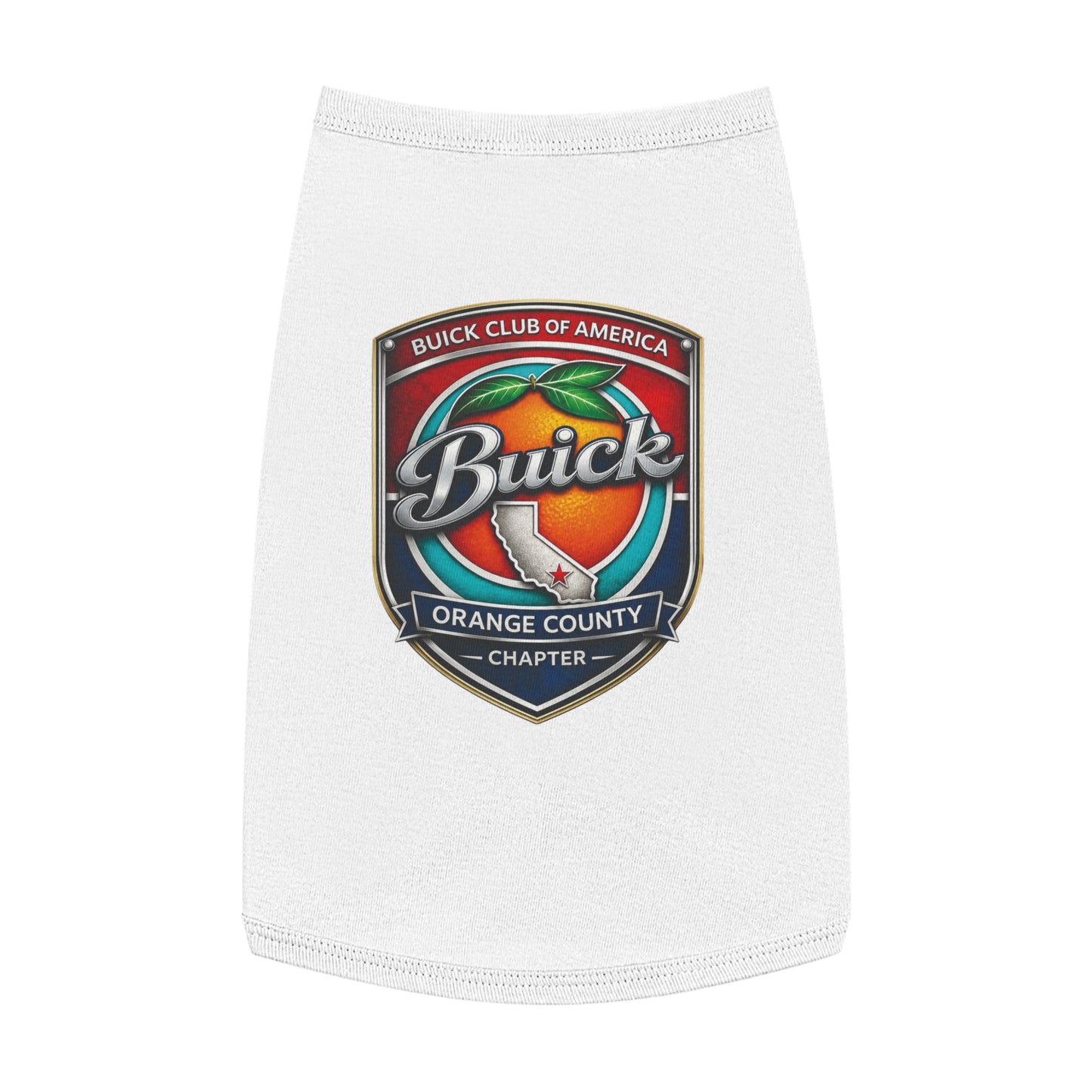 Buick Club of America Orange County Pet Tank Top — Logo Dog Shirt