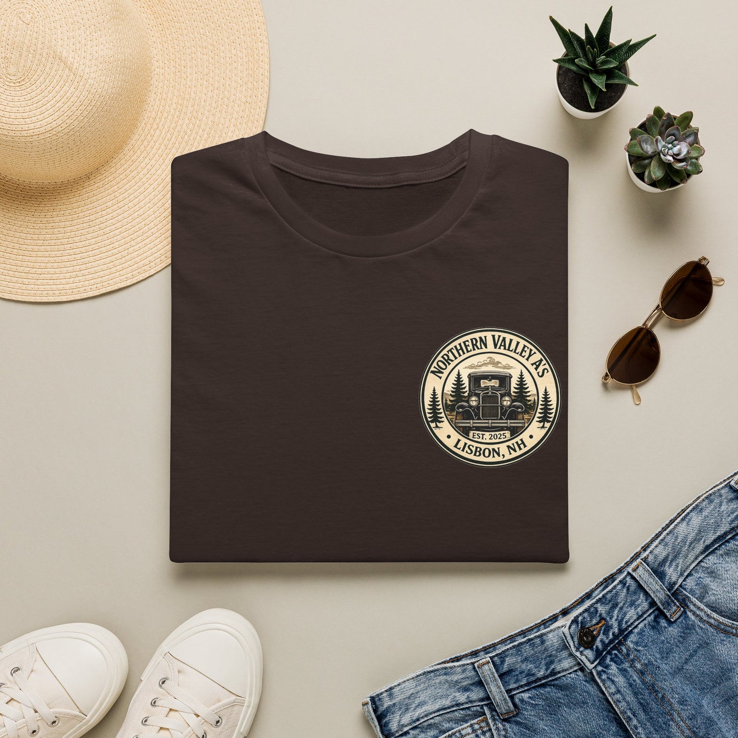 Northern Valley A's Lisbon, NH Vintage Patch T‑Shirt — Front and Back Logo Tee