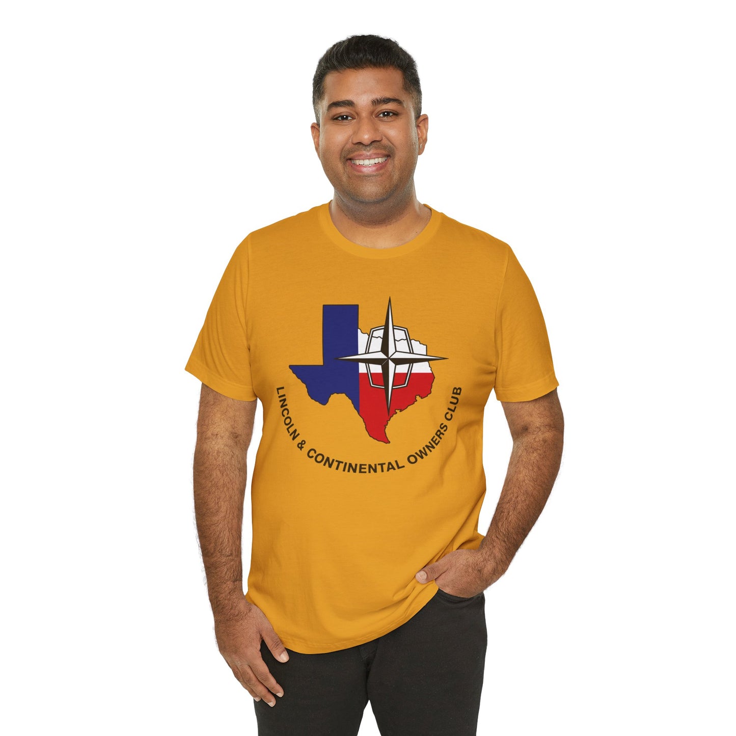 Lincoln & Continental Owners Club - Texas Gulf Coast Region T‑Shirt — Unisex Jersey Short Sleeve Tee