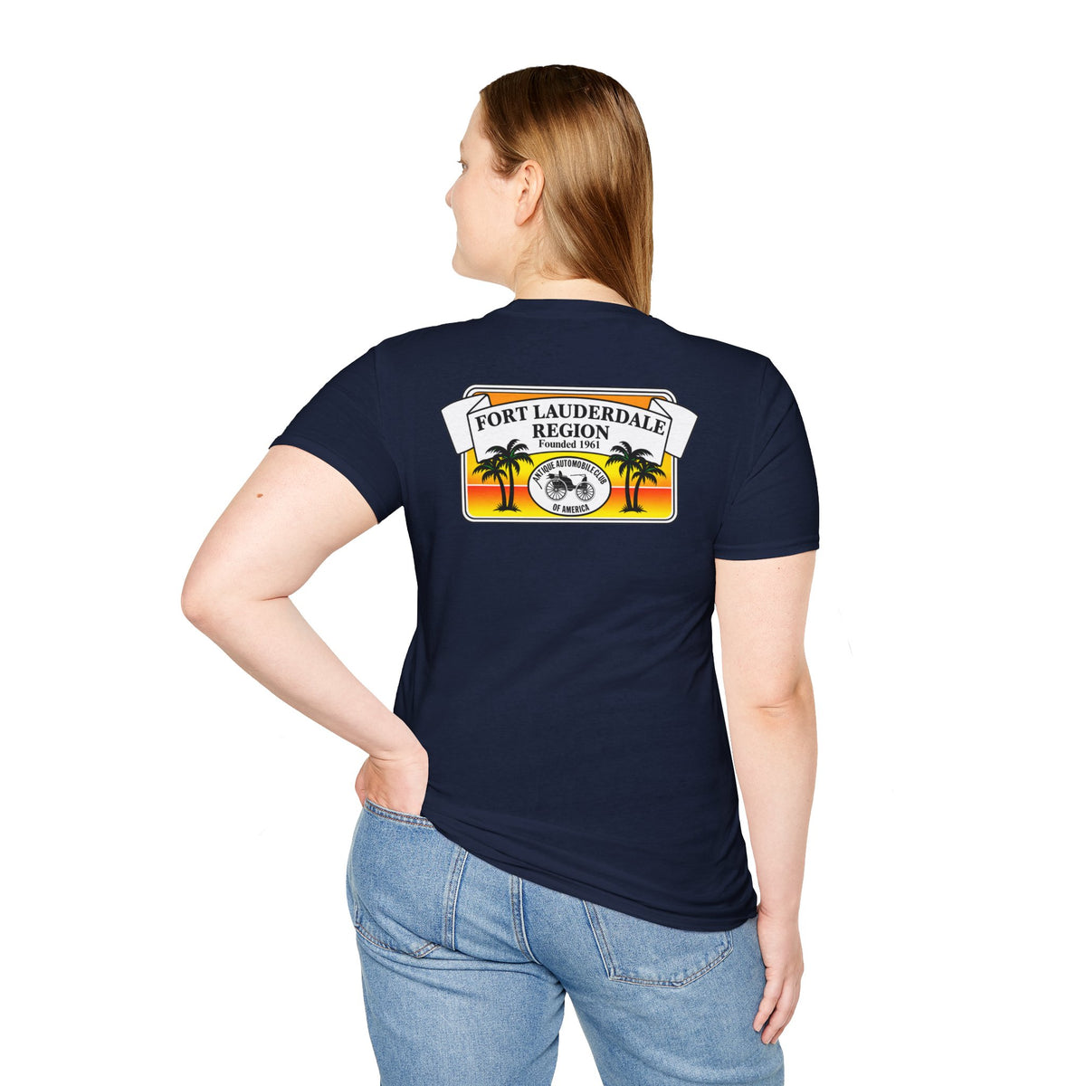 Fort Lauderdale Region AACA T-Shirt - Unisex Softstyle T-Shirt Front and Back Logos