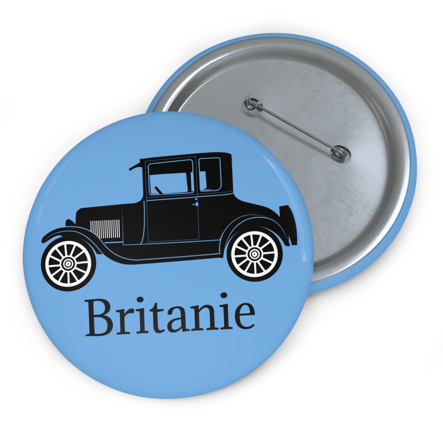 Cen-Tex Tin Lizzies "Britanie" Custom Pin Buttons