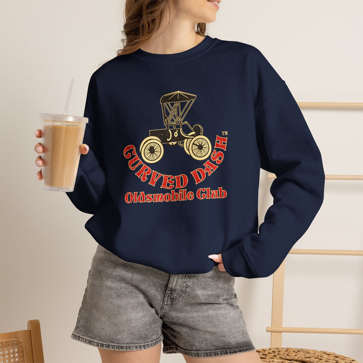 Curved Dash Oldsmobile Club Crewneck Sweatshirt