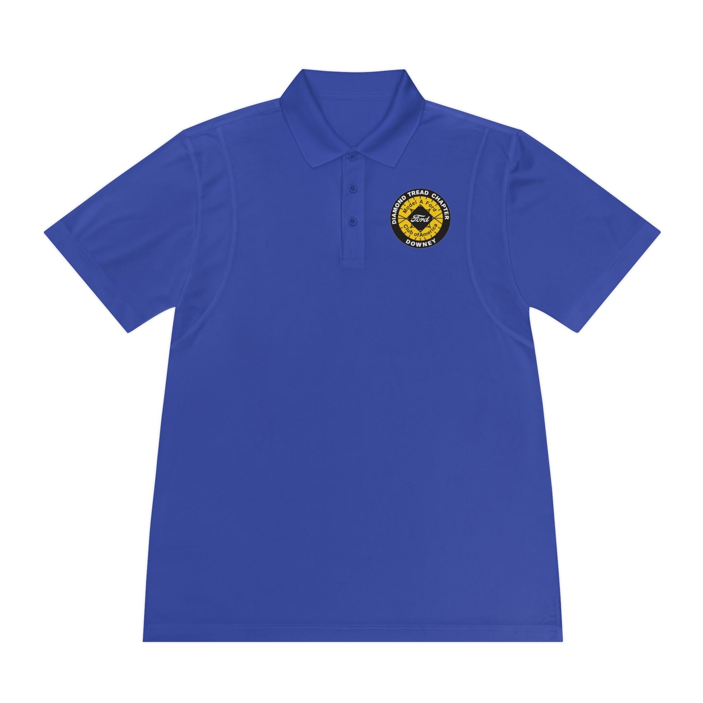 Diamond Tread Chapter Downey Men's Sport Polo — Athletic Casual Golf Shirt
