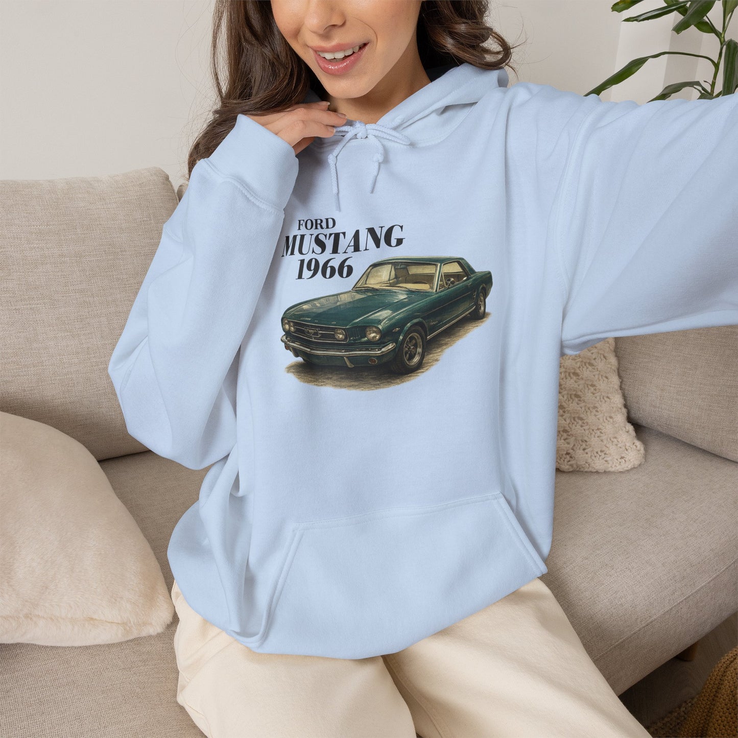1966 Ford Mustang Vintage Car Hoodie — (Rick C)