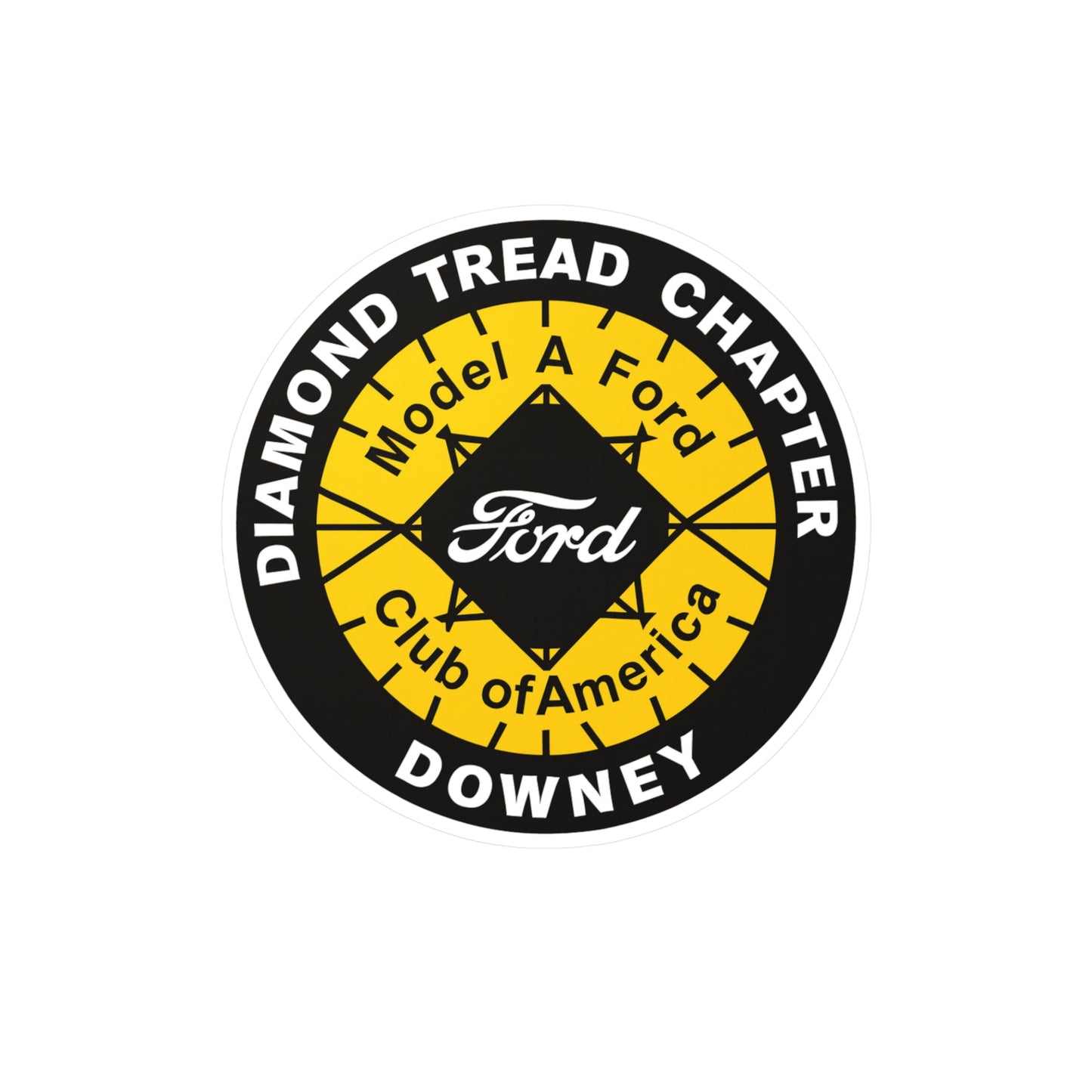 Diamond Tread Chapter Ford Club Vinyl Sticker — Kiss-Cut Decal