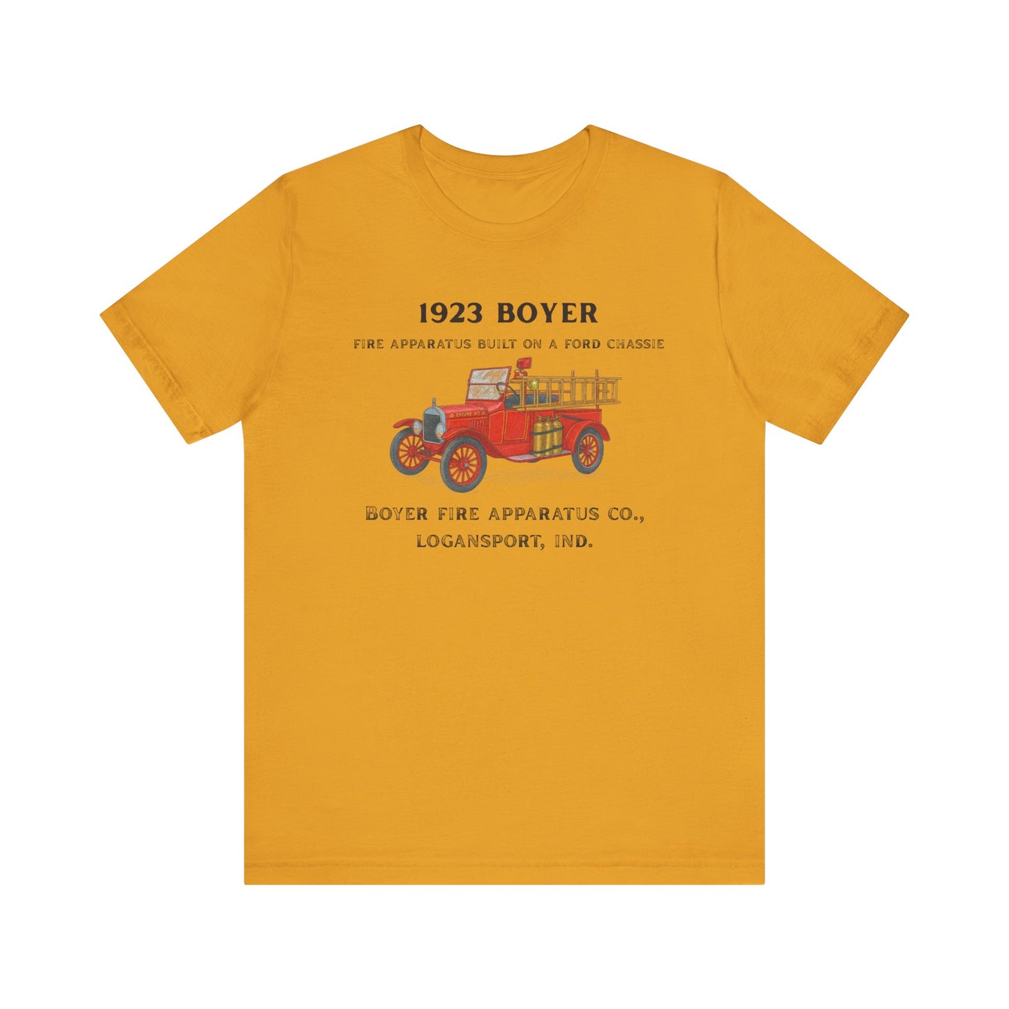 1923 Boyer Vintage Fire Truck T-Shirt – Retro Firefighter Truck Tee