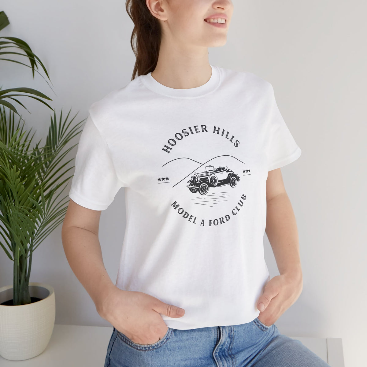 Hoosier Hills Model A Ford Club Unisex Jersey Short Sleeve Tee