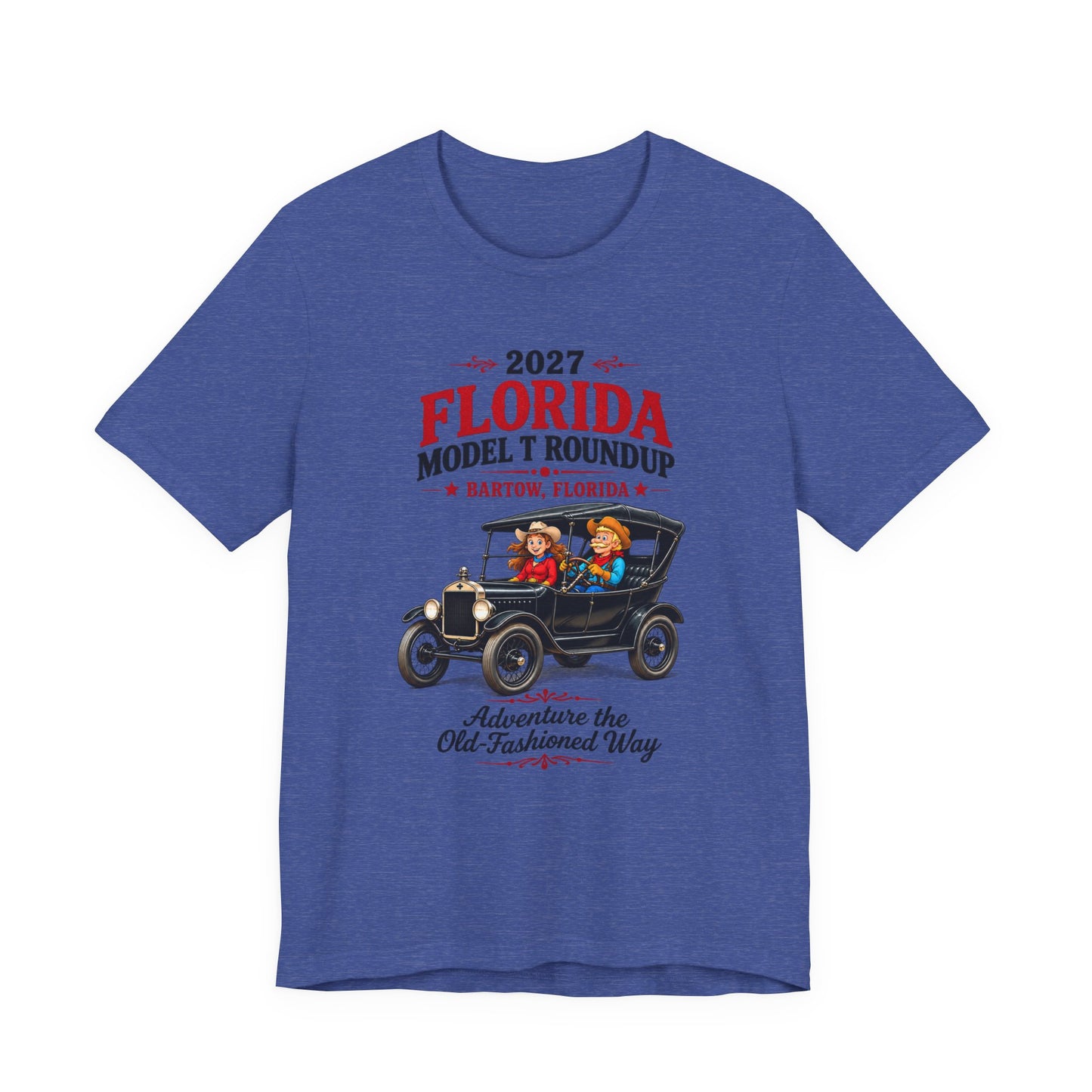 Florida Model T Roundup 2027 Soft-Style T-Shirt — Front Graphic