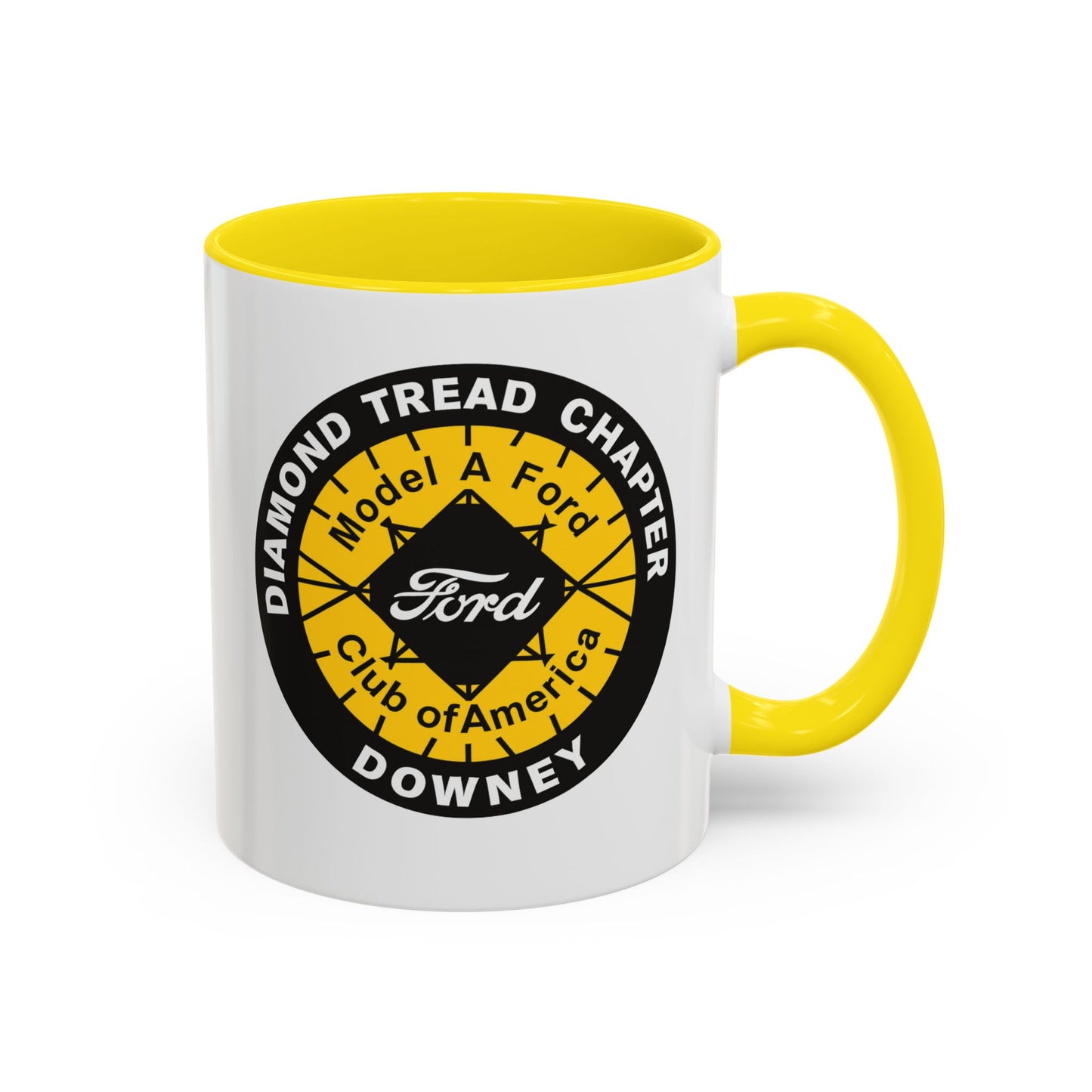 Diamond Tread Chapter Downey Ford Coffee Mug — Model A Ford Club Accent Mug (11/15oz)