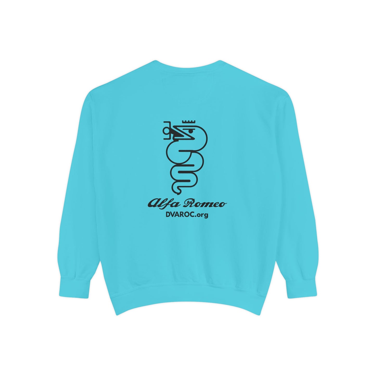 DVAROC.org Alfa Romeo Logo Sweatshirt — Chest and Back Logos