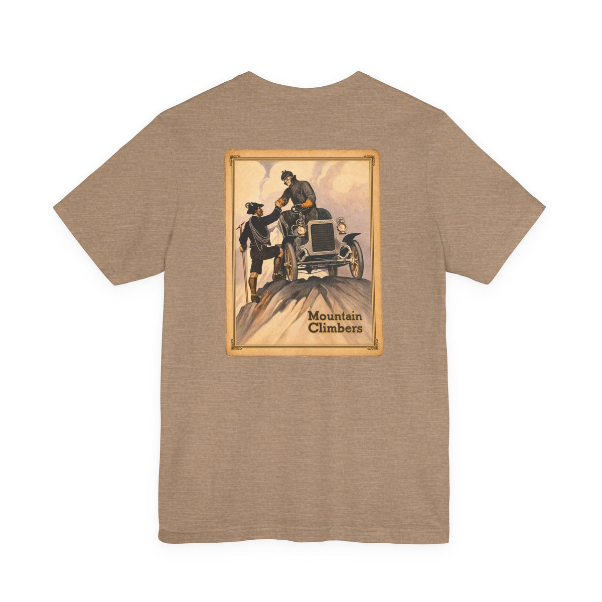 REO Lansing Michigan Mountain Climbers Tee — Unisex Soft Short Sleeve Tee