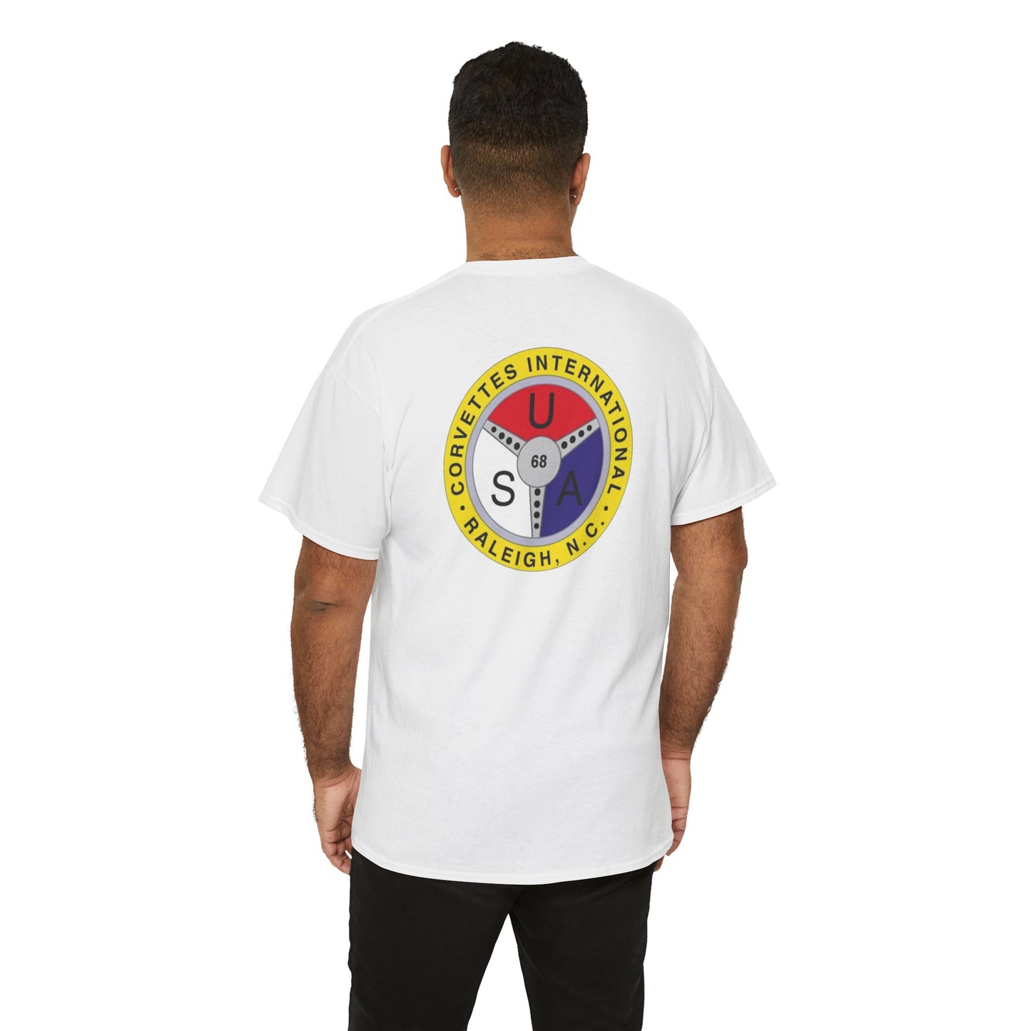 Cornettes International Raleigh Front and Back Logos — Unisex Heavy Cotton Tee