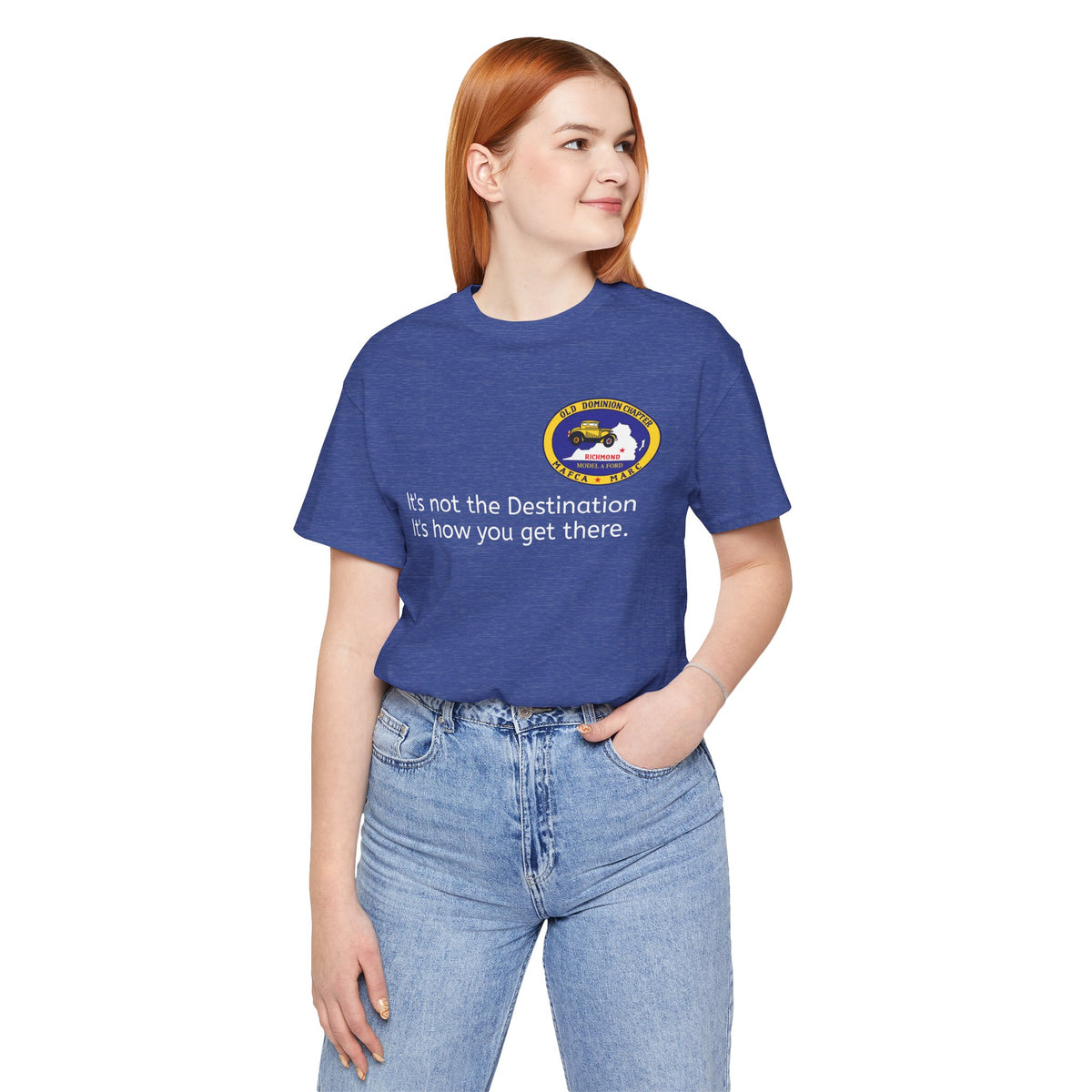 Old Dominion Model A Ford Club Unisex Soft T-Shirt — "It's not the Destination, It's how you get there."