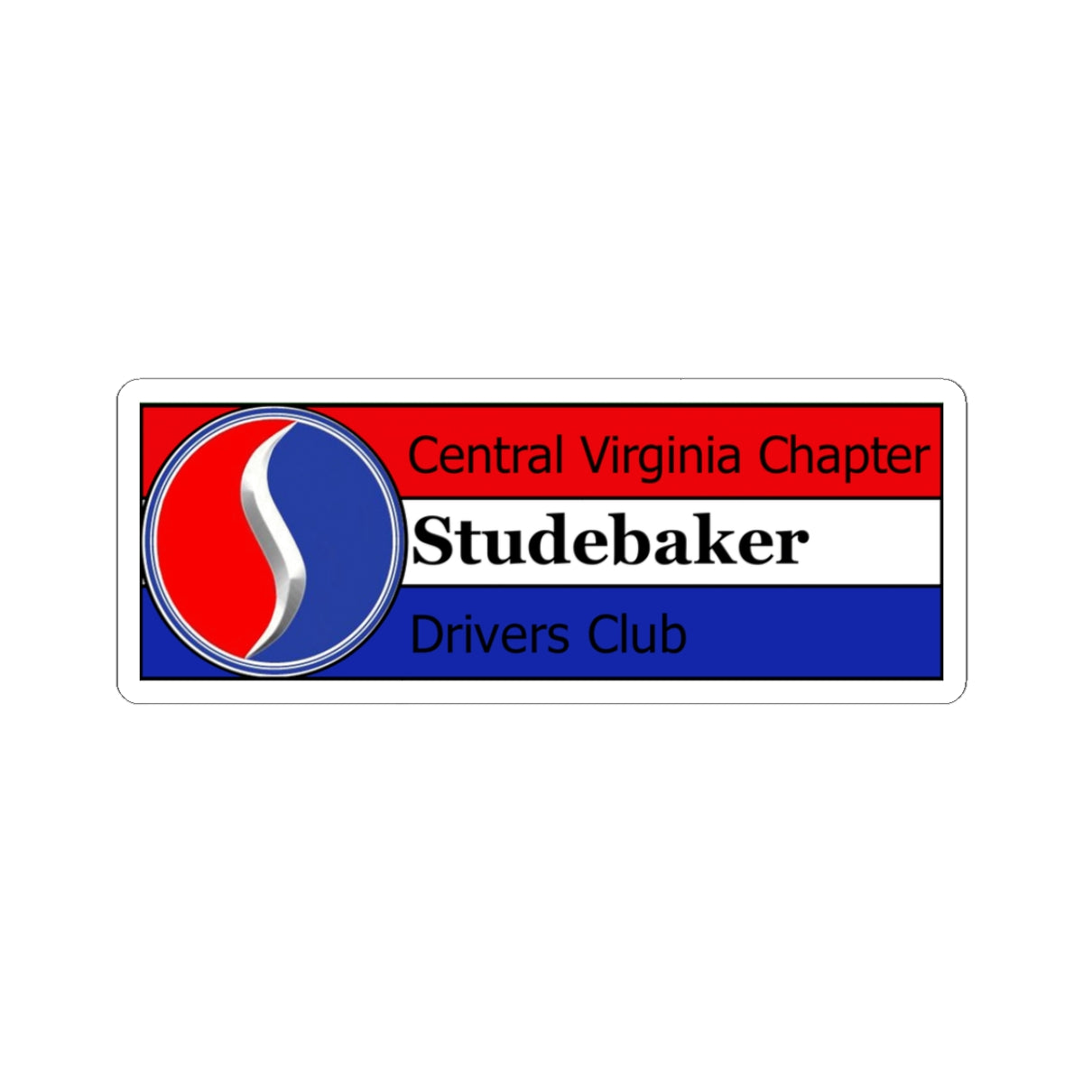 Central Virginia Chapter Studebaker Drivers Club Sticker — Great for Windshields!