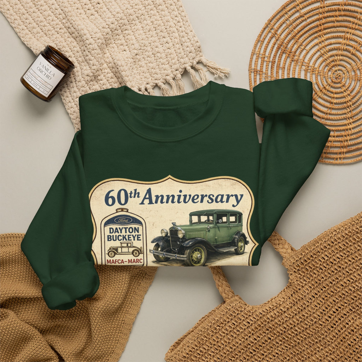 Dayton Buckeye Model A Ford Club 60th Anniversary Unisex Heavy Blend™ Crewneck Sweatshirt Gildan (SSG)