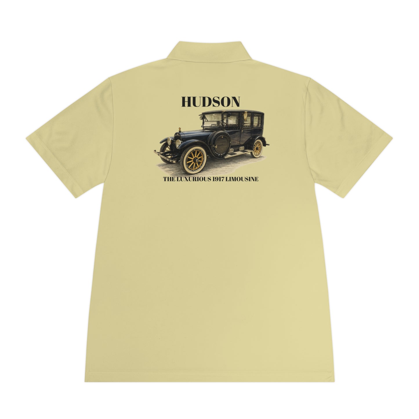 1917 Hudson Limousine Polo Shirt — Classic Vintage Car Men's Sport Polo (Gene)