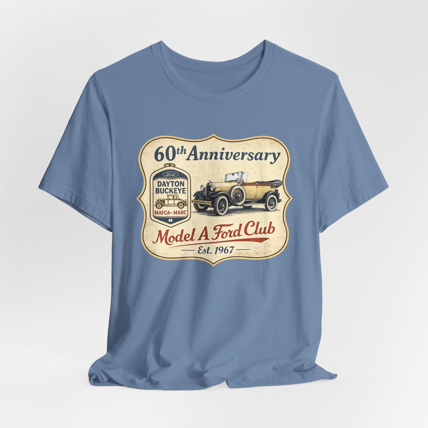Dayton Buckeye Model A Ford Club 60th Anniversary T-Shirt (KS) - Vintage Car Tee