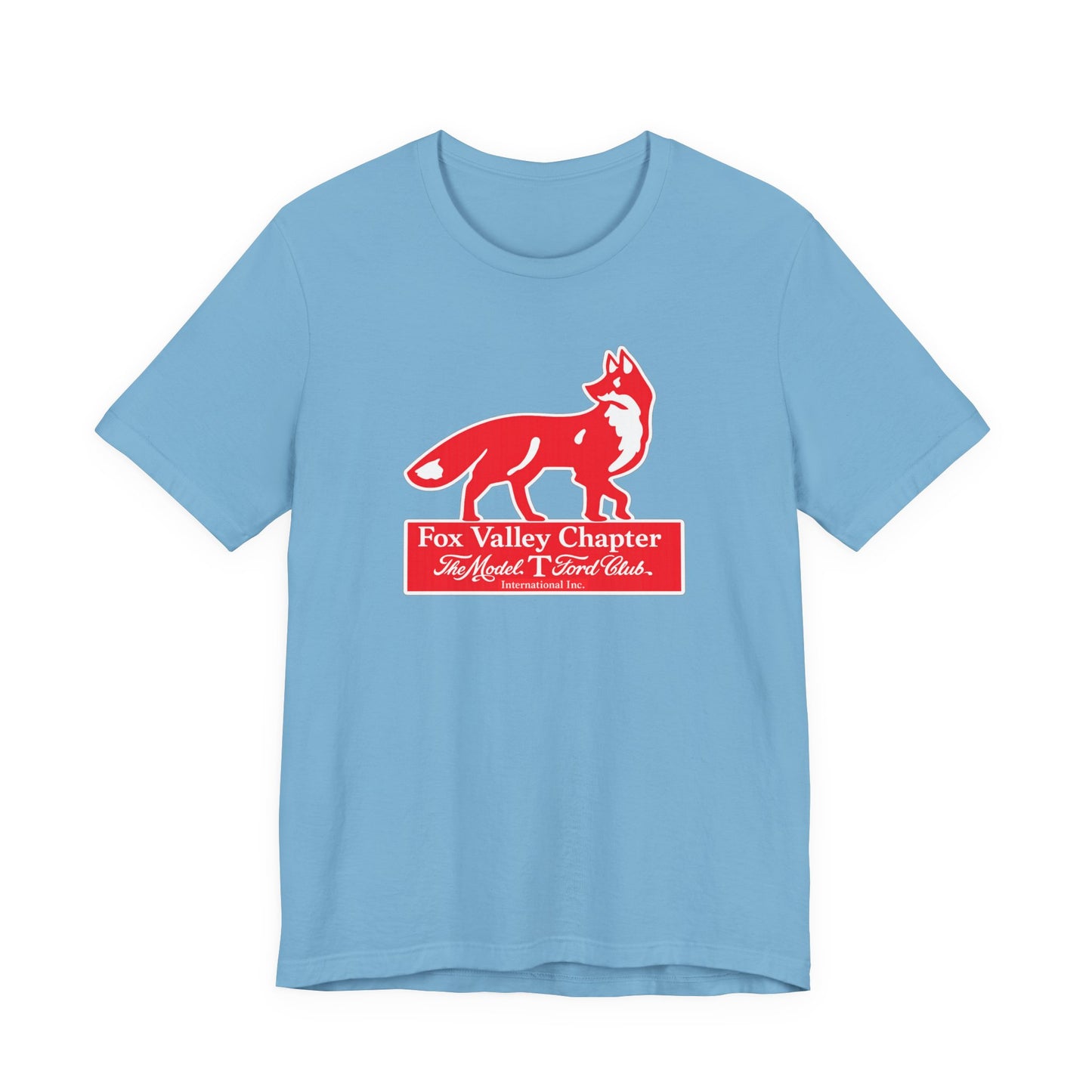Fox Valley Chapter Model T Ford Club Tee — Red Fox Logo Short Sleeve T-Shirt