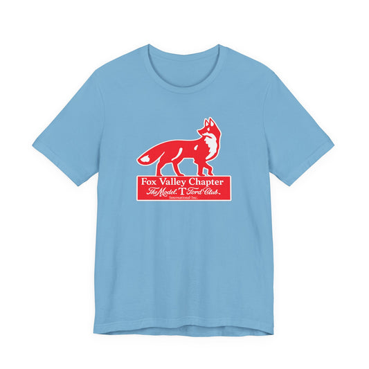 Fox Valley Chapter Model T Ford Club Tee — Red Fox Logo Short Sleeve T-Shirt
