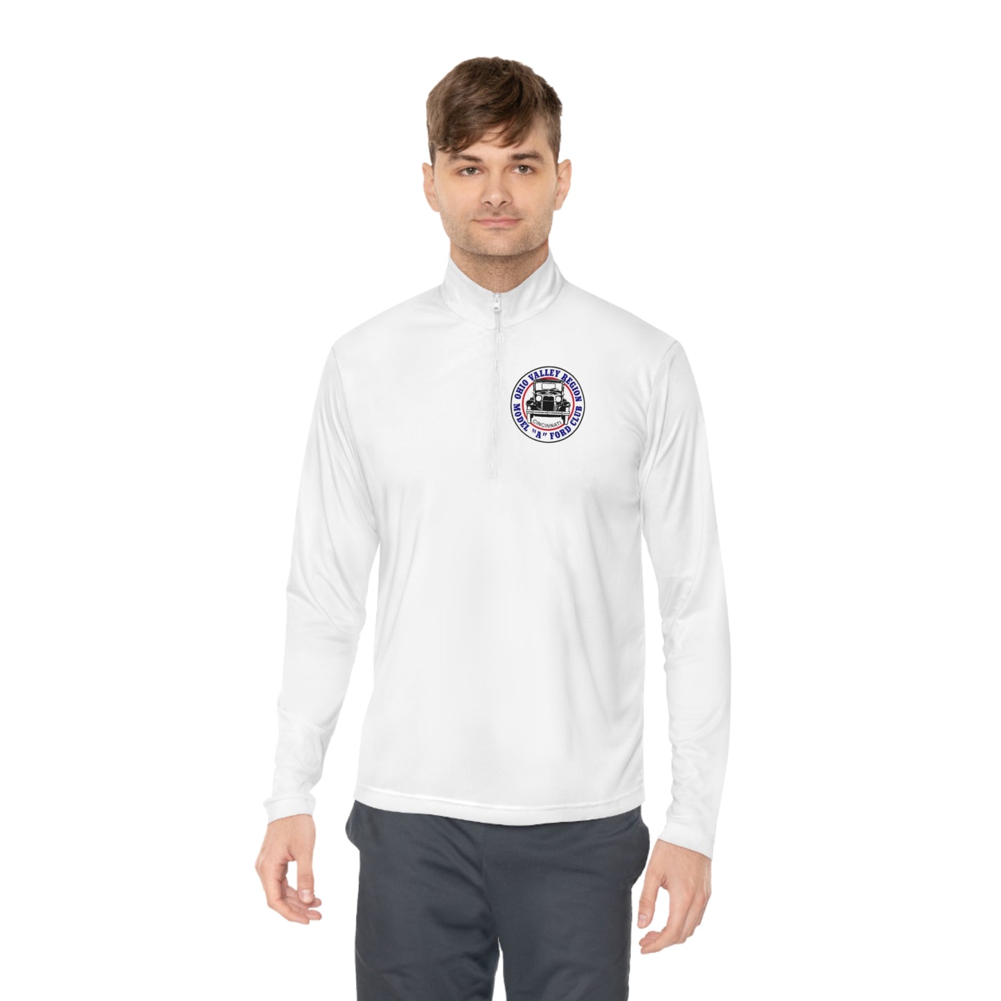 Ohio Valley Region Model A Ford Club (front and back logo) Unisex Quarter-Zip Pullover