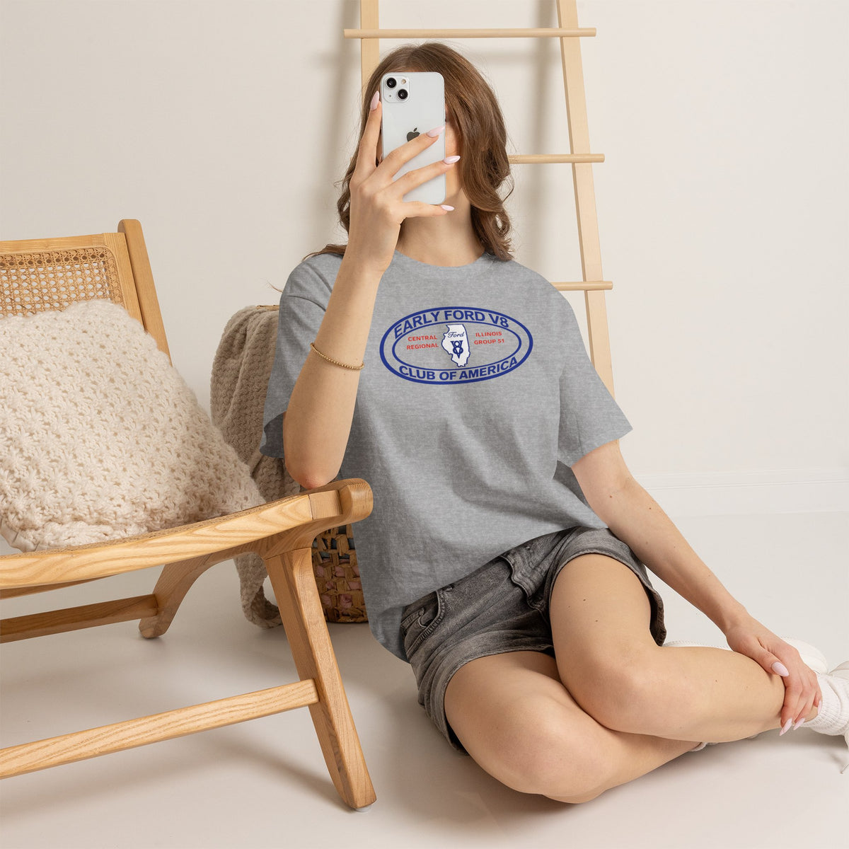 Early Ford V8 Club of America Unisex Heavy Cotton Tee