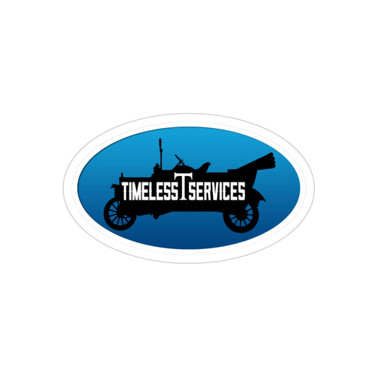 Timeless T Services Die-Cut Outdoor Sticker