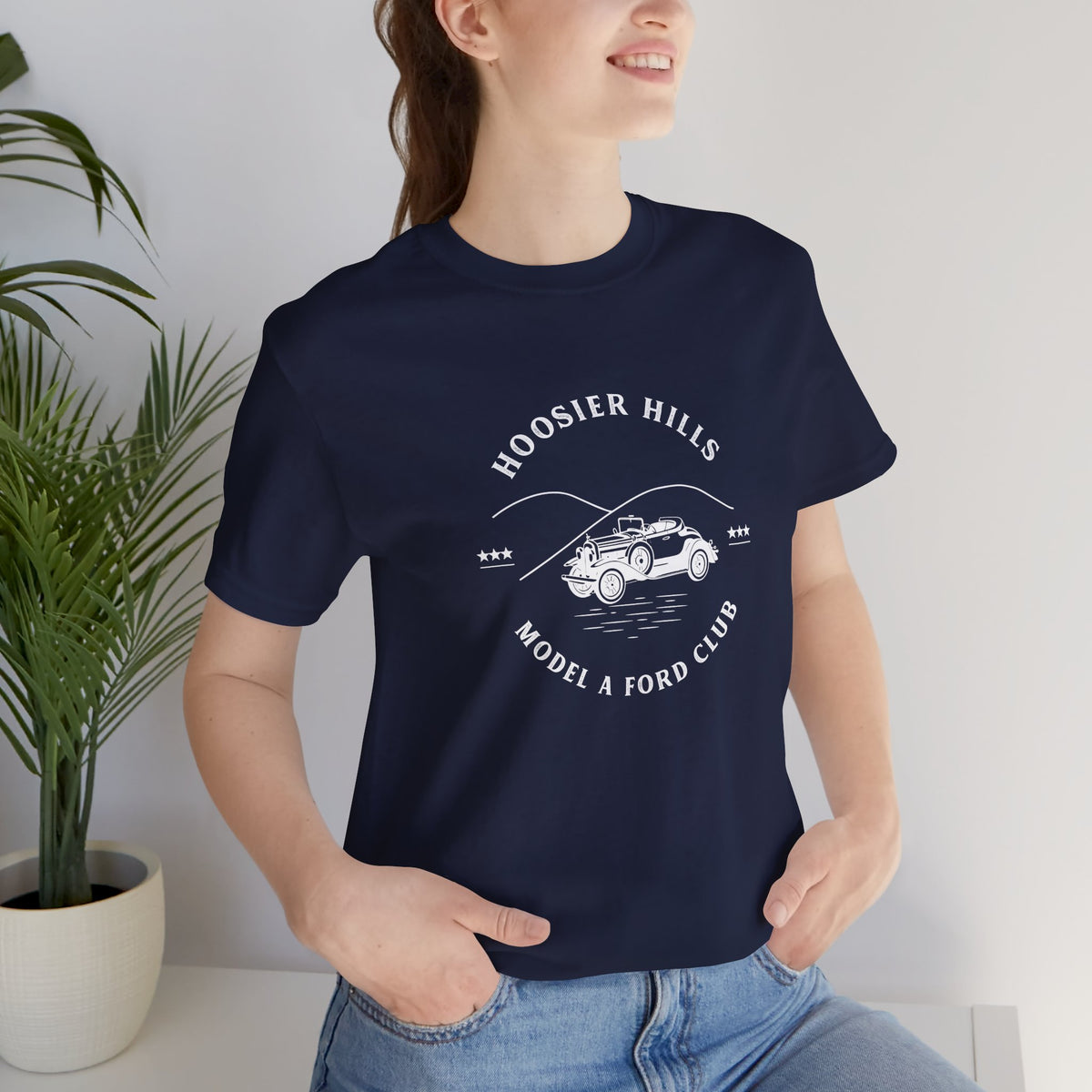 Hoosier Hills Model A Ford Club Unisex Jersey Short Sleeve Tee