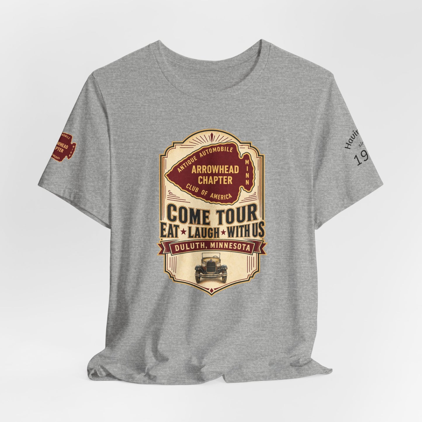 Arrowhead Chapter Tee — "Come Tour, Eat Laugh With Us" Vintage Club Shirt