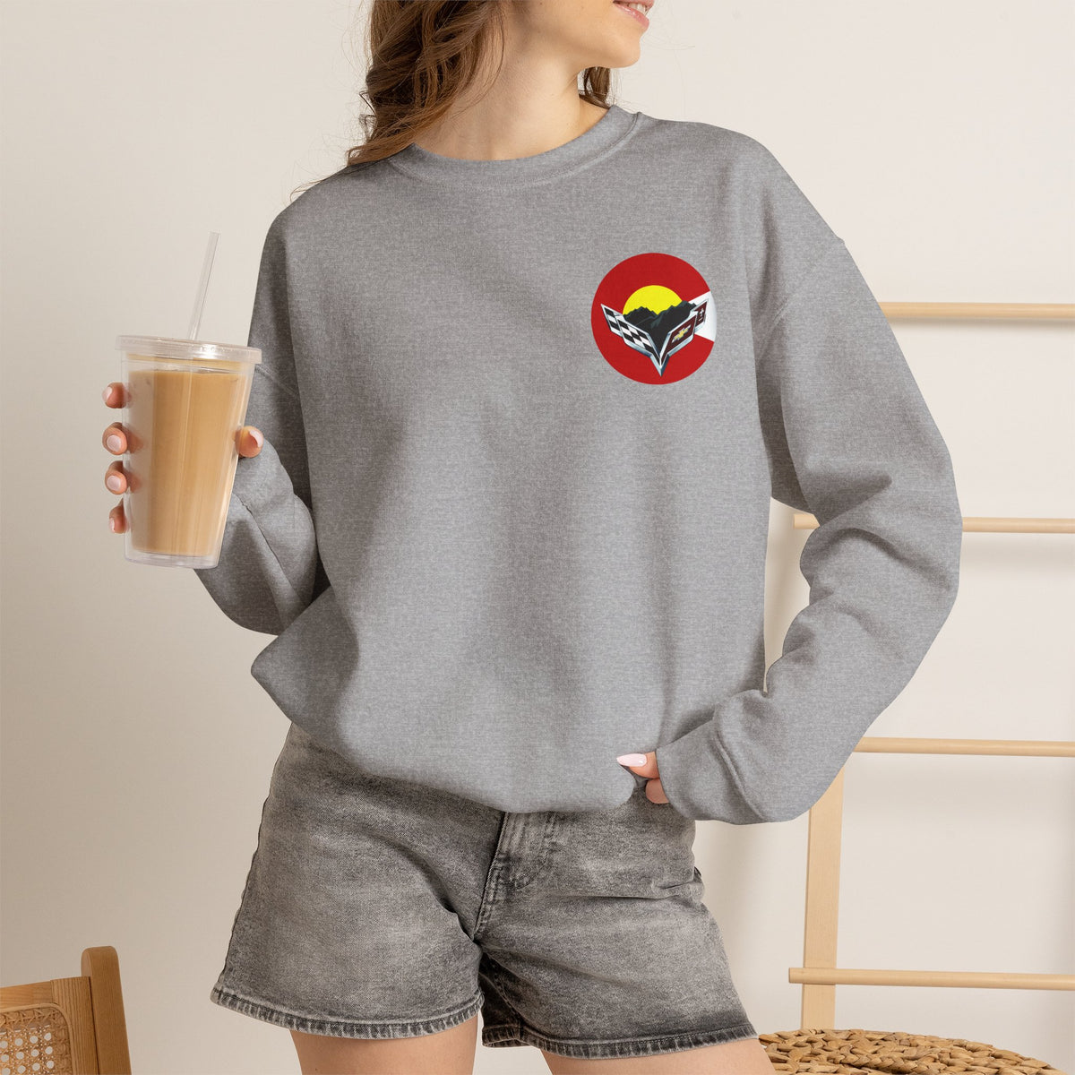 Central Colorado Corvette Club Screen Printed Sweatshirt – Unisex Heavy Blend™ Crewneck Sweatshirt