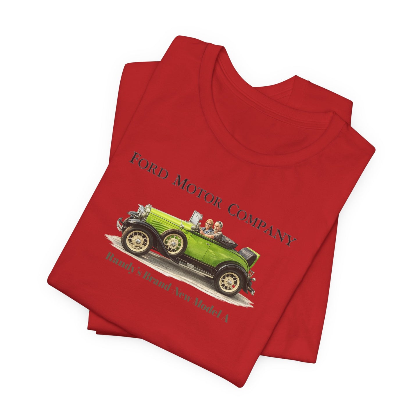 Randy's Brand-New Model A Tee — Classic Antique Car Graphic Shirt