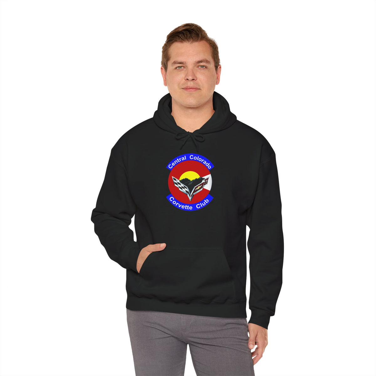 Central Colorado Corvette Club Screen Printed Hoodie Pullover