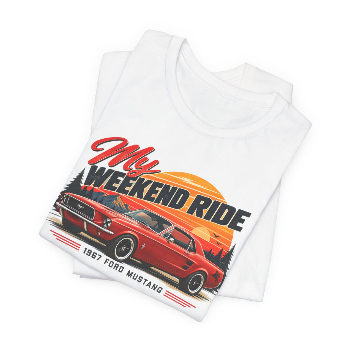 1967 Ford Mustang "My Weekend Ride" Unisex Soft Short Sleeve Tee