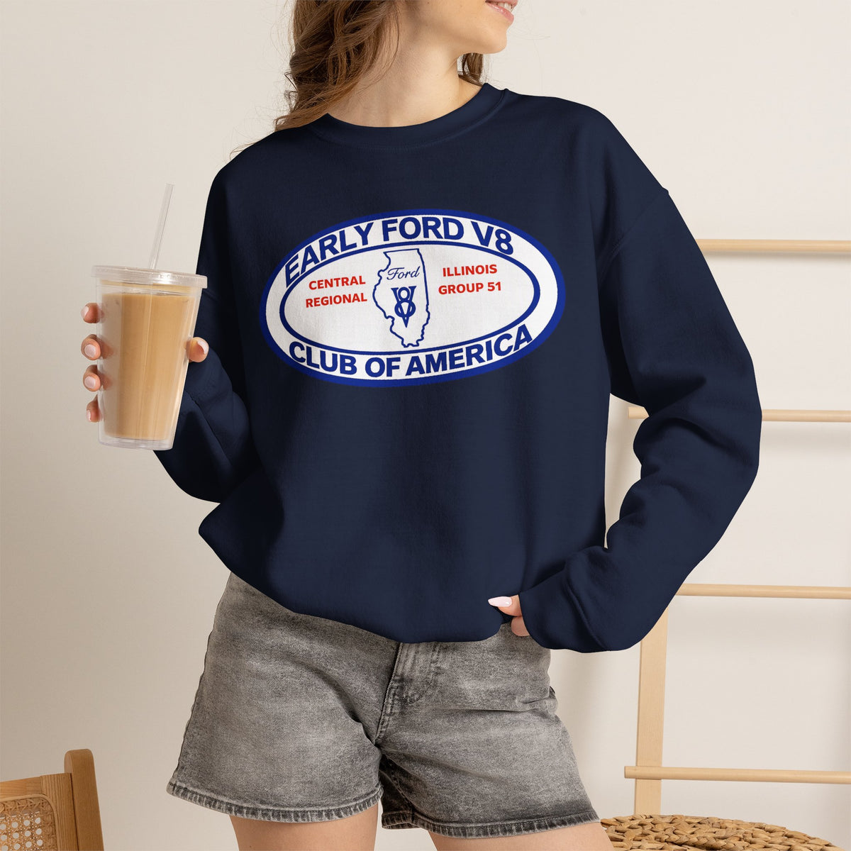Central Illinois Early Ford V8 Unisex Heavy Blend™ Crewneck Sweatshirt