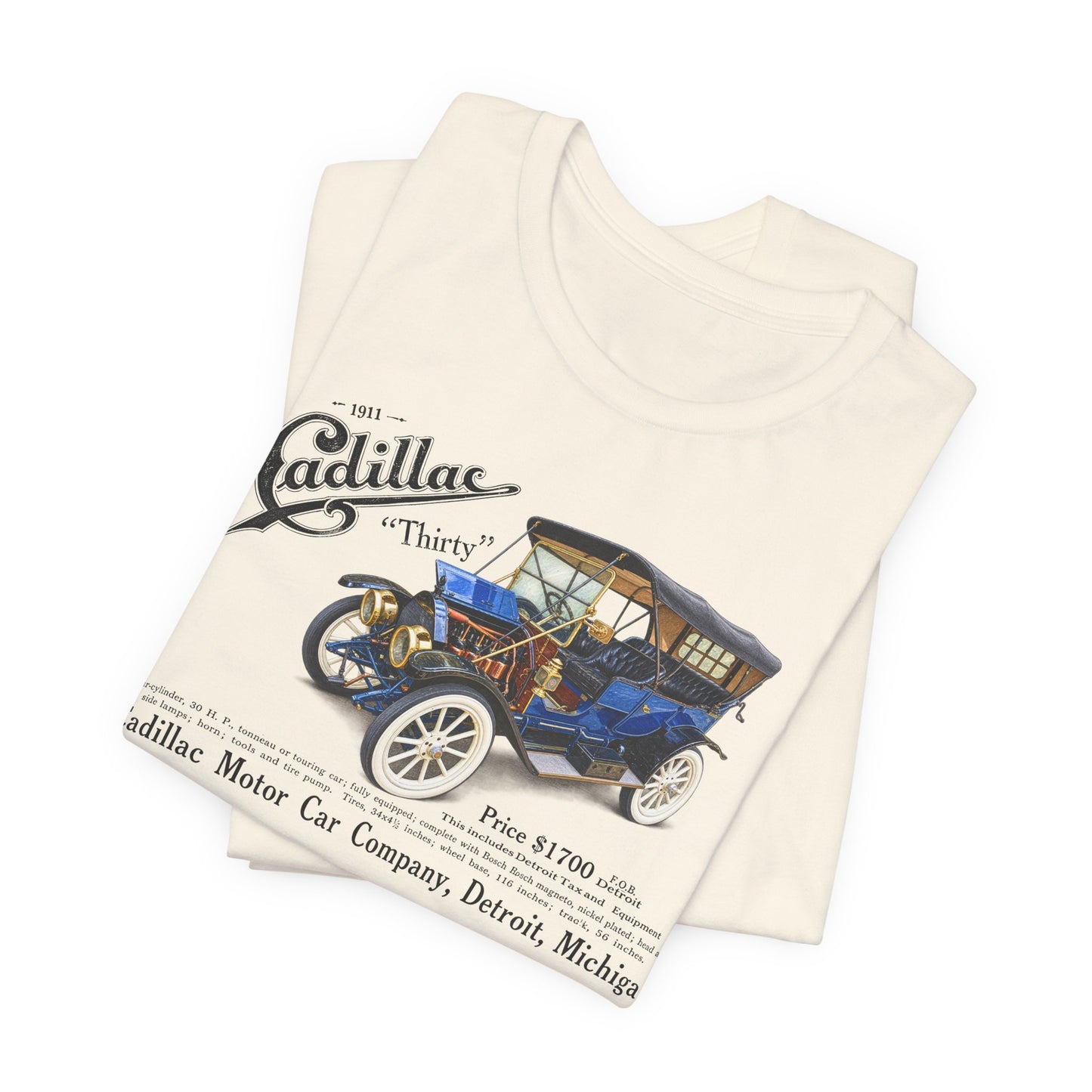 1911 Cadillac Vintage Car Tee – Classic Antique Automobile Graphic Shirt