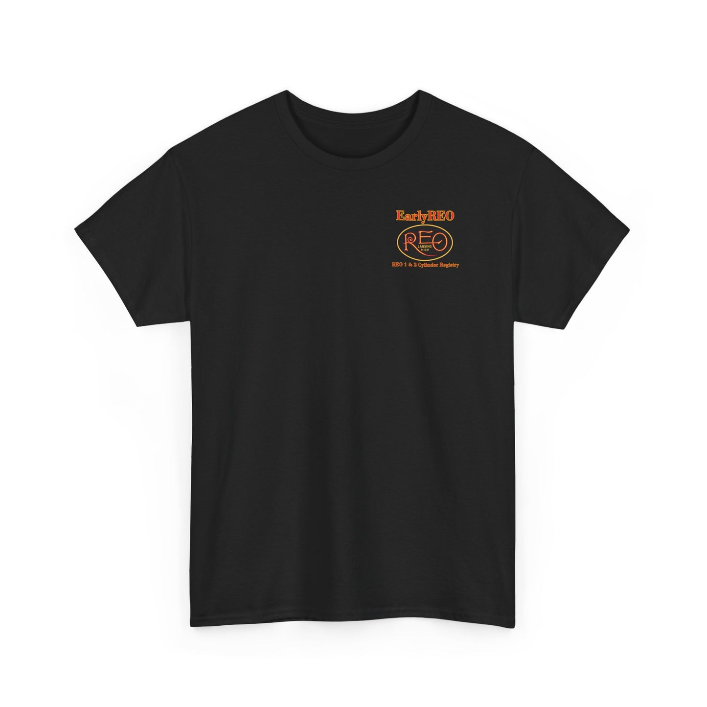 EarlyREO and REO 1 & 2 Cylinder Registry Logo Tee — Chest and Back Logos