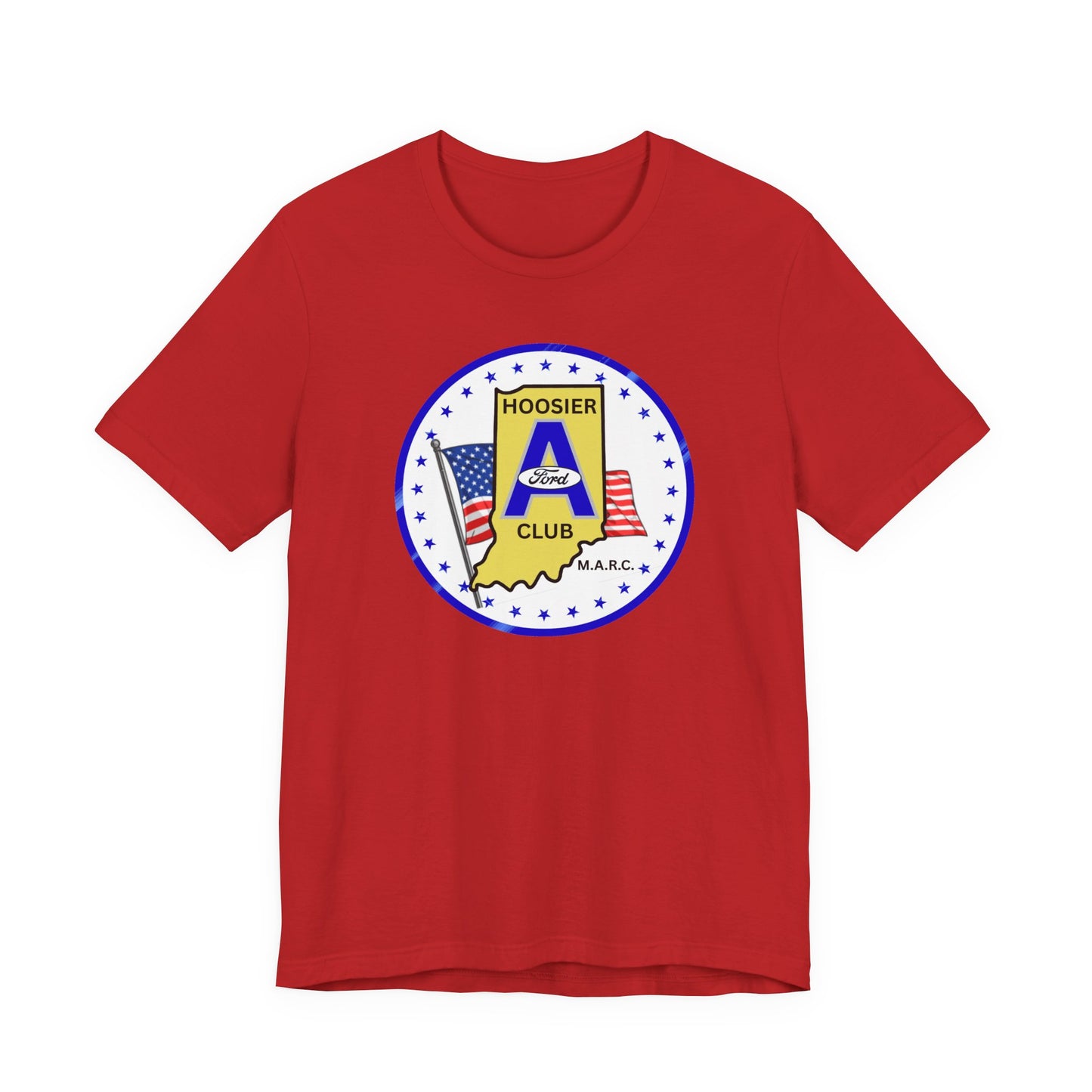Hoosier A Ford Club Logo Tee — American Flag Indiana Pride T-Shirt