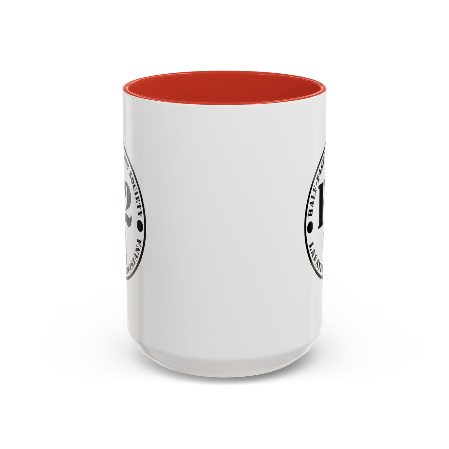 F/2 Half-Fast Motoring Society Accent Coffee Mug — Lafayette, Louisiana Emblem (11/15oz)