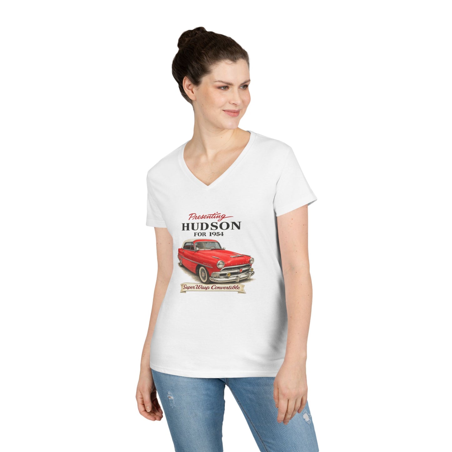 1954 Hudson Super Wasp Women's V-Neck Tee