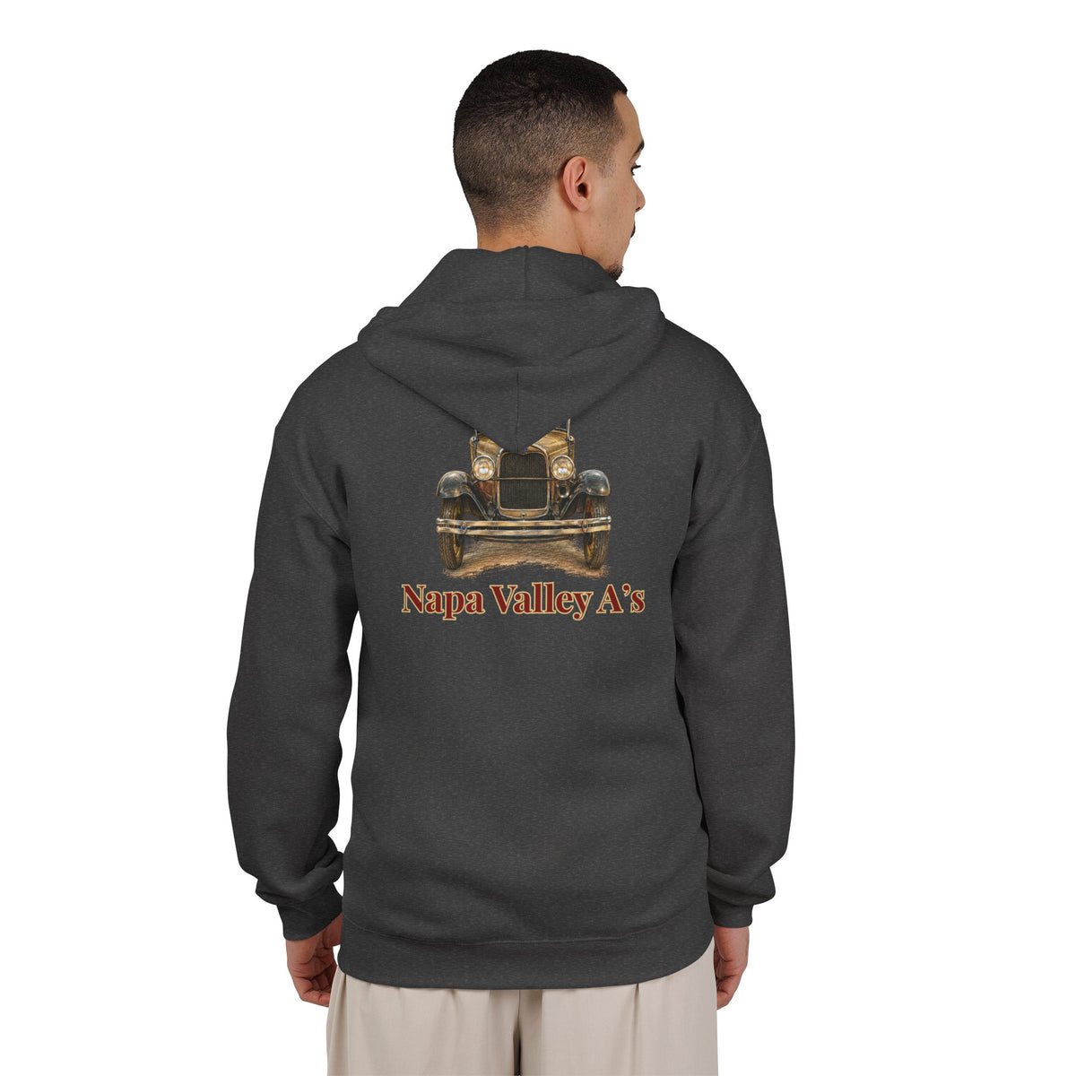 Napa Valley A's Classic Car Zip Hoodie - Front and Back Logos