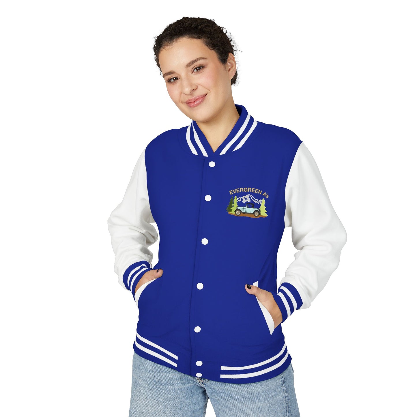 Evergreen A’s Mountain Jeep Letterman Jacket