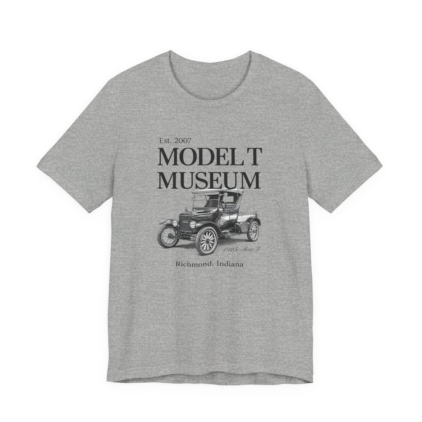 1925 Model T Pickup "Bradley" Museum Tee — Vintage Ford Model T Illustration (Richmond, Indiana)