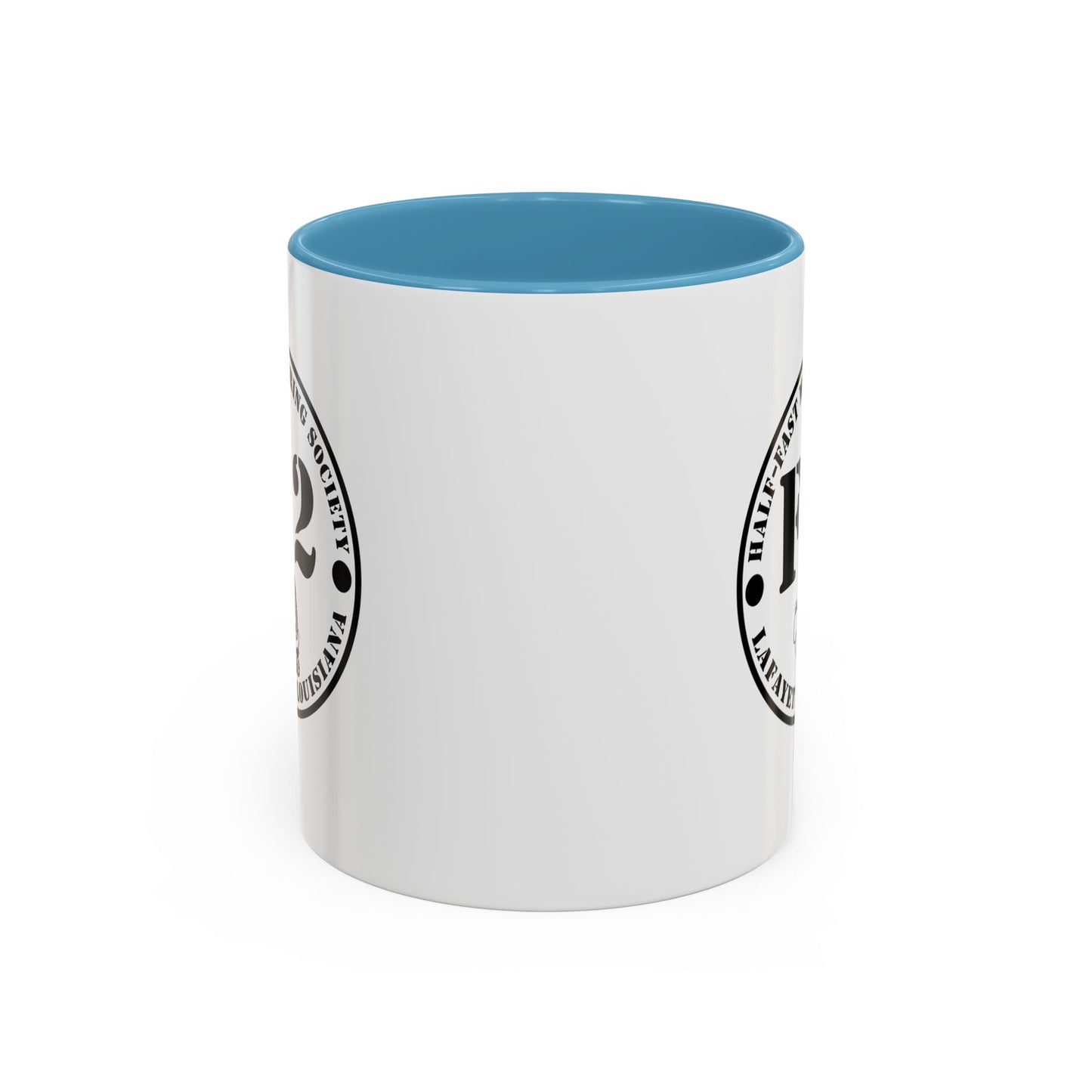 F/2 Half-Fast Motoring Society Accent Coffee Mug — Lafayette, Louisiana Emblem (11/15oz)
